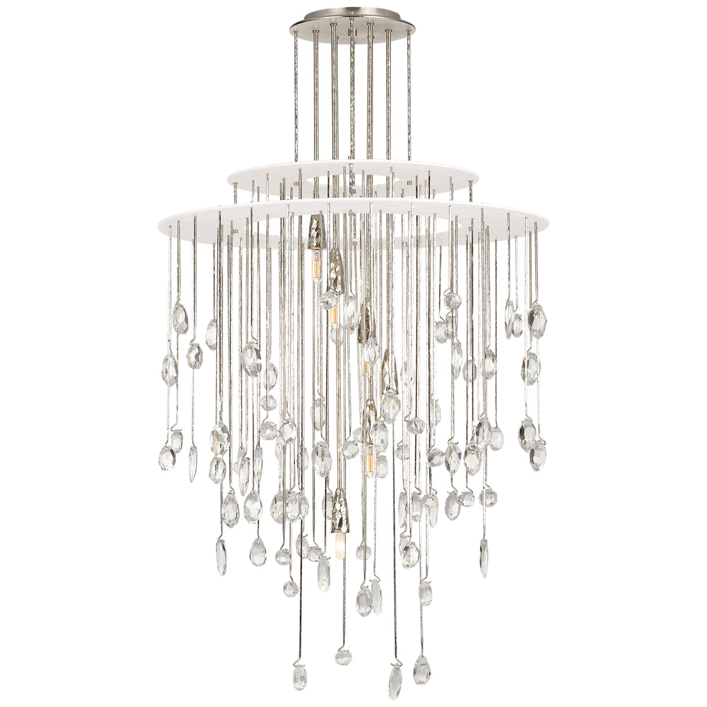 Ralph Lauren Canada - Six Light Chandelier - Hailee - Polished Nickel and Plaster White- Union Lighting Luminaires Decor