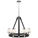 Ralph Lauren Canada - Six Light Chandelier - Riley - Polished Nickel and Chocolate Leather- Union Lighting Luminaires Decor