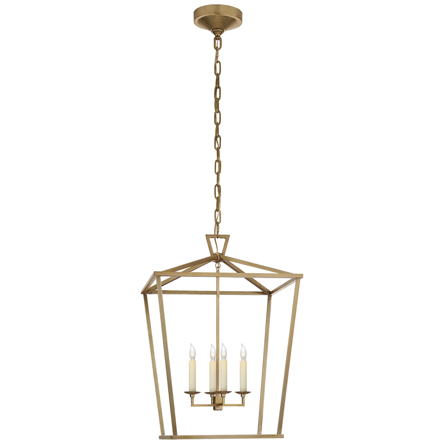 Visual Comfort Signature Canada - Four Light Lantern - Darlana - Antique-Burnished Brass- Union Lighting Luminaires Decor