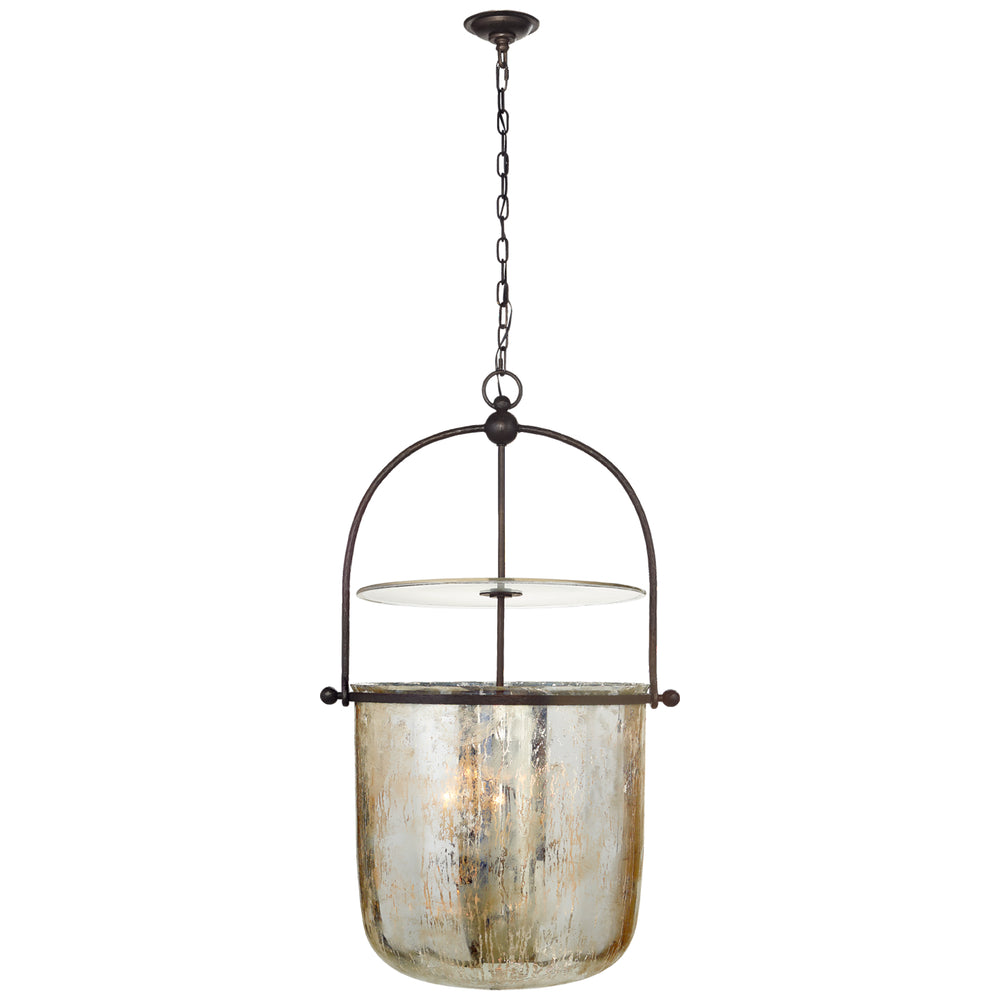 Visual Comfort Signature Canada - Four Light Lantern - Lorford - Aged Iron- Union Lighting Luminaires Decor