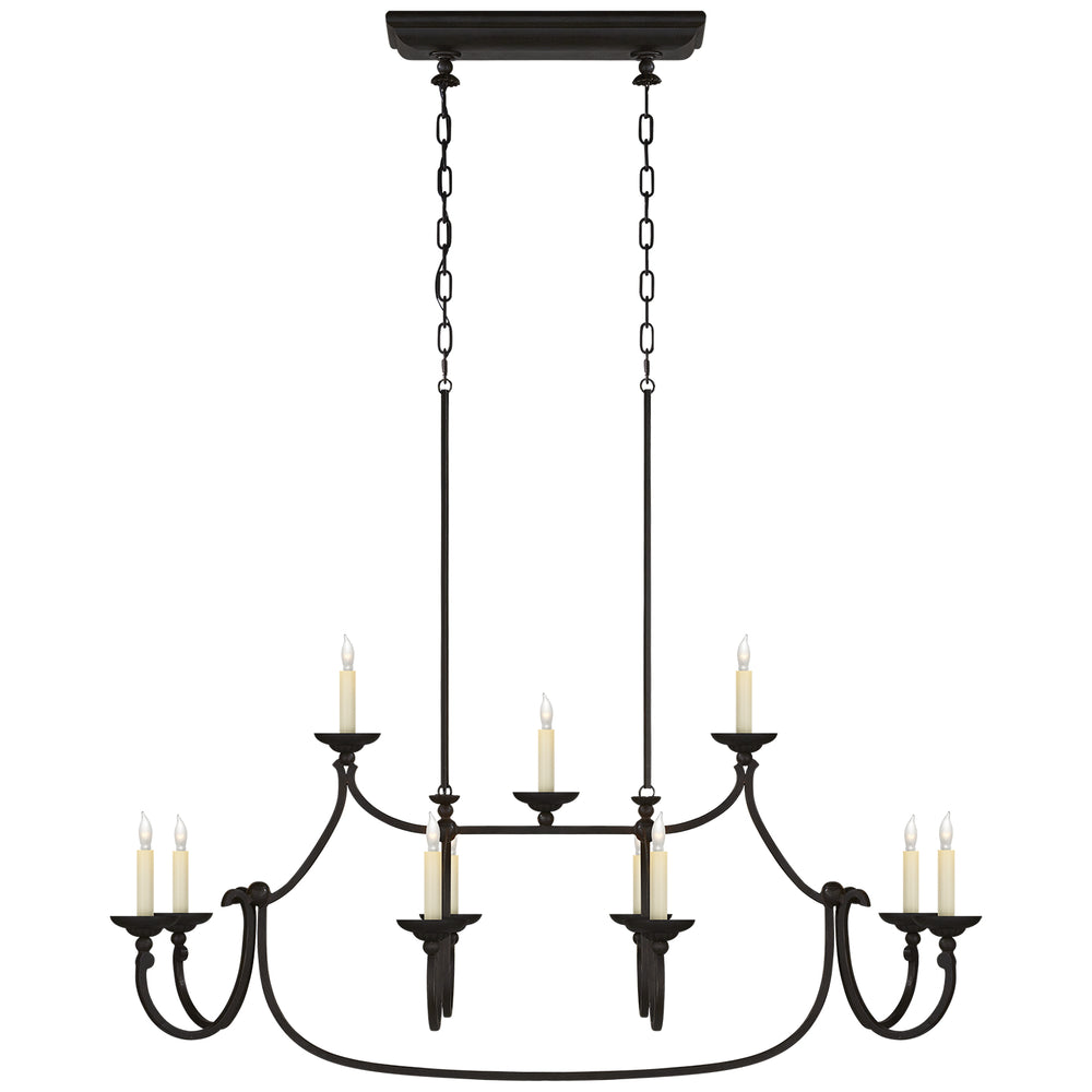 Visual Comfort Signature Canada - 11 Light Linear Pendant - Flemish - Aged Iron- Union Lighting Luminaires Decor