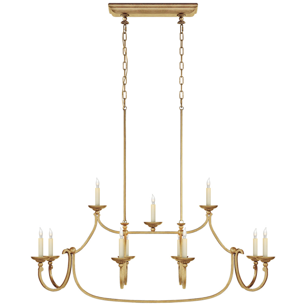 Visual Comfort Signature Canada - 11 Light Linear Pendant - Flemish - Gilded Iron- Union Lighting Luminaires Decor