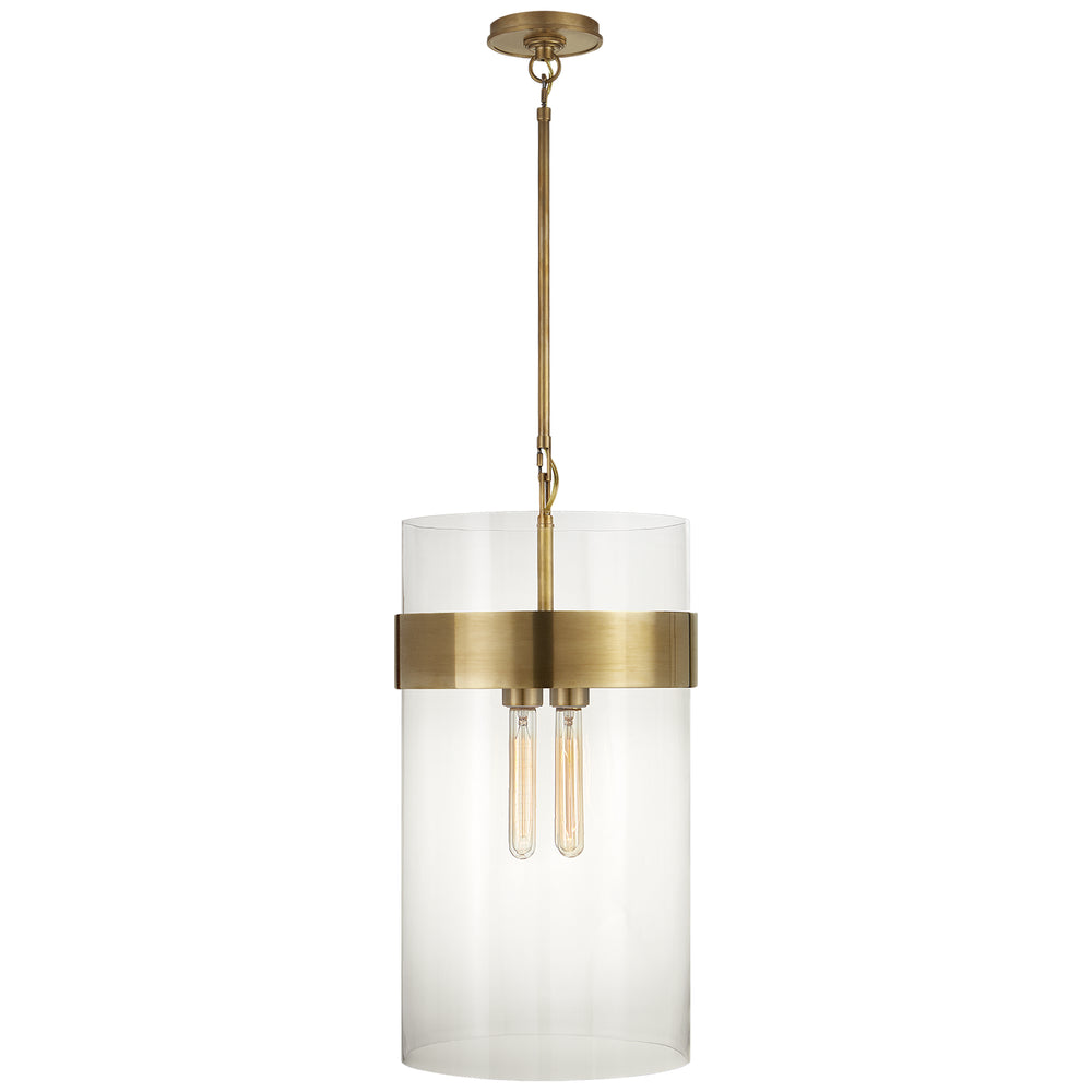 Visual Comfort Signature Canada - Four Light Pendant - Presidio - Hand-Rubbed Antique Brass- Union Lighting Luminaires Decor