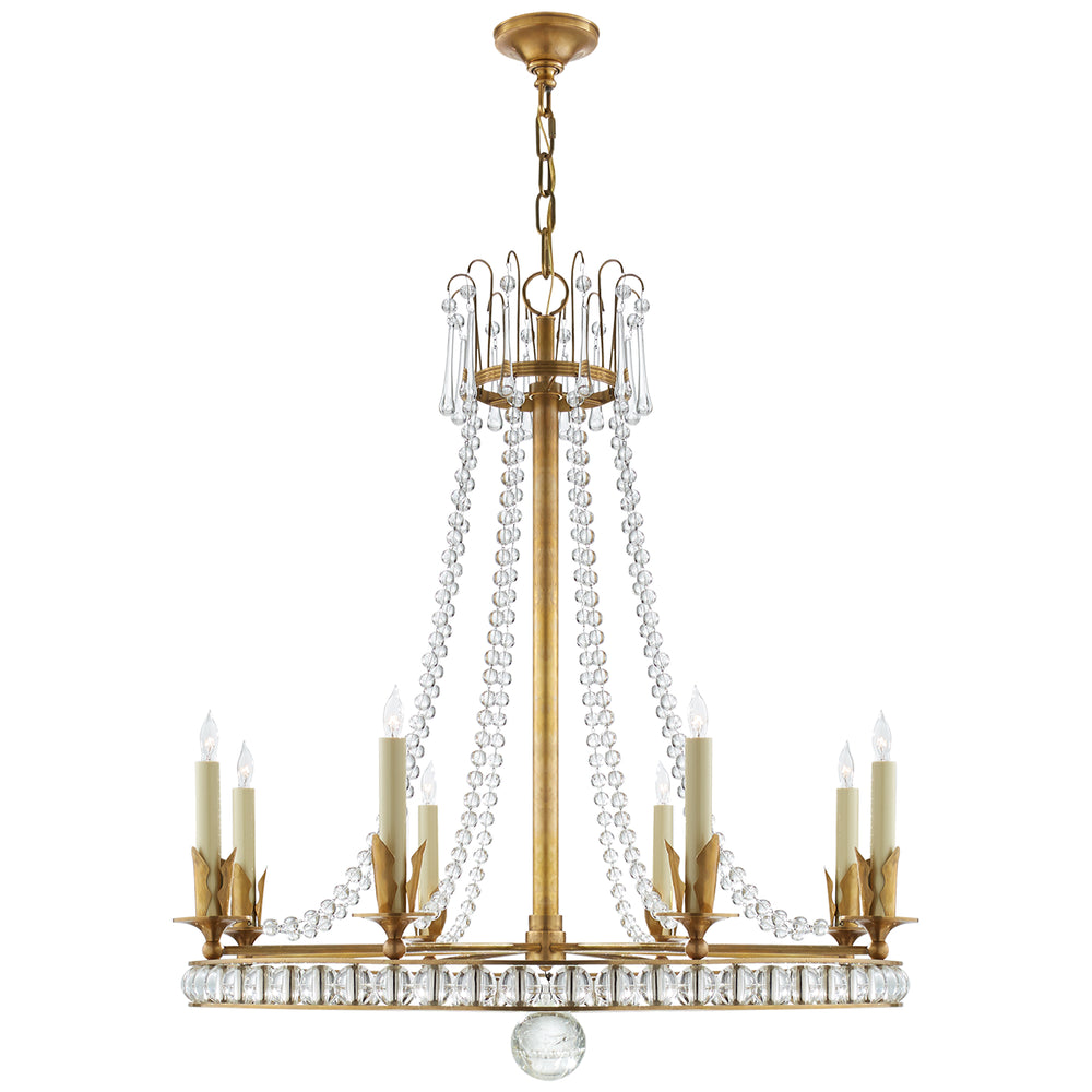 Visual Comfort Signature Canada - Eight Light Chandelier - Regency - Hand-Rubbed Antique Brass- Union Lighting Luminaires Decor
