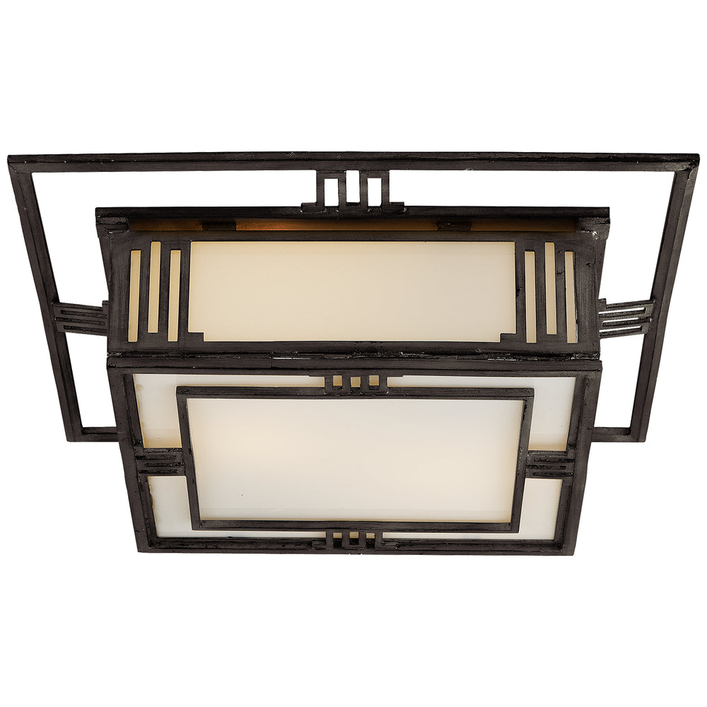 Visual Comfort Signature Canada - Two Light Flush Mount - Enrique - Aged Iron- Union Lighting Luminaires Decor