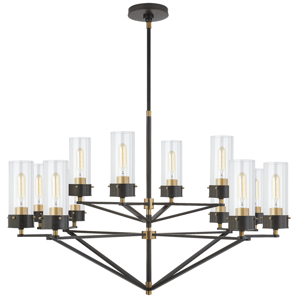 Visual Comfort Signature Canada - 12 Light Chandelier - Marais - Bronze and Hand-Rubbed Antique Brass- Union Lighting Luminaires Decor