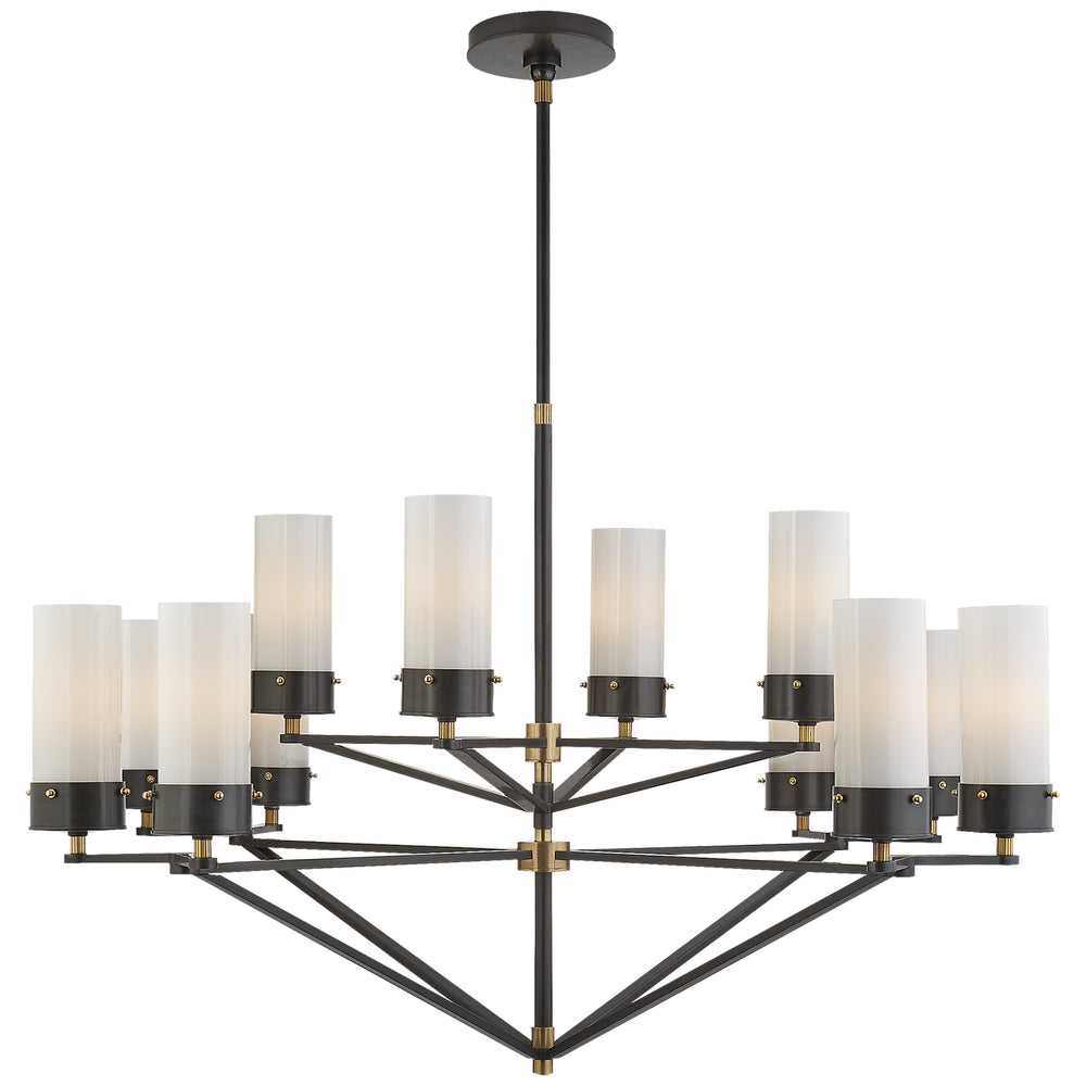 Visual Comfort Signature Canada - 12 Light Chandelier - Marais - Bronze And Hand-Rubbed Antique Brass- Union Lighting Luminaires Decor
