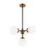 Matteo Canada - Four Light Pendant - Maru - Aged Gold Brass- Union Lighting Luminaires Decor