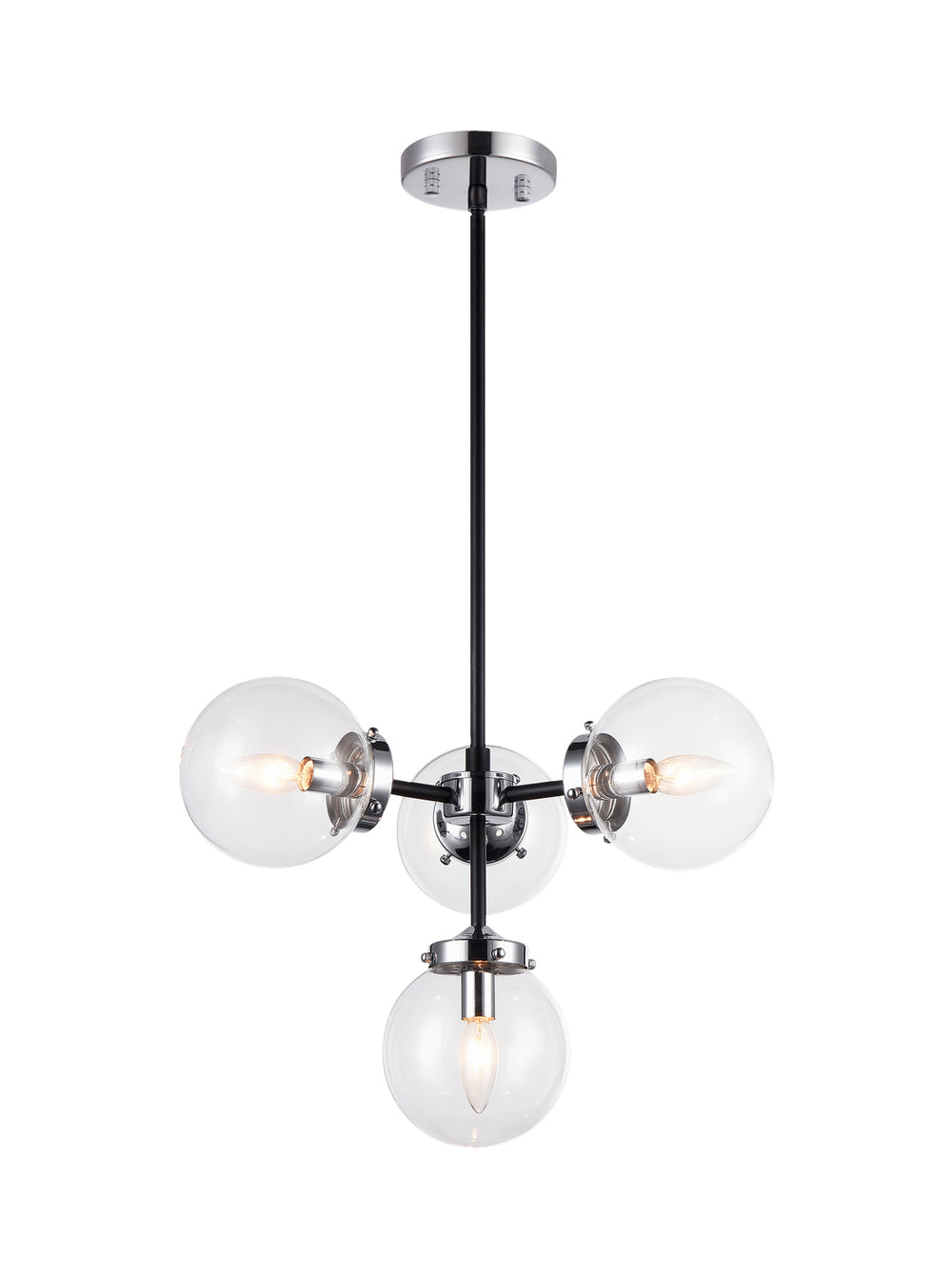 Matteo Canada - Four Light Pendant - Maru - Chrome- Union Lighting Luminaires Decor