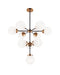 Matteo Canada - Ten Light Chandelier - Maru - Aged Gold Brass- Union Lighting Luminaires Decor