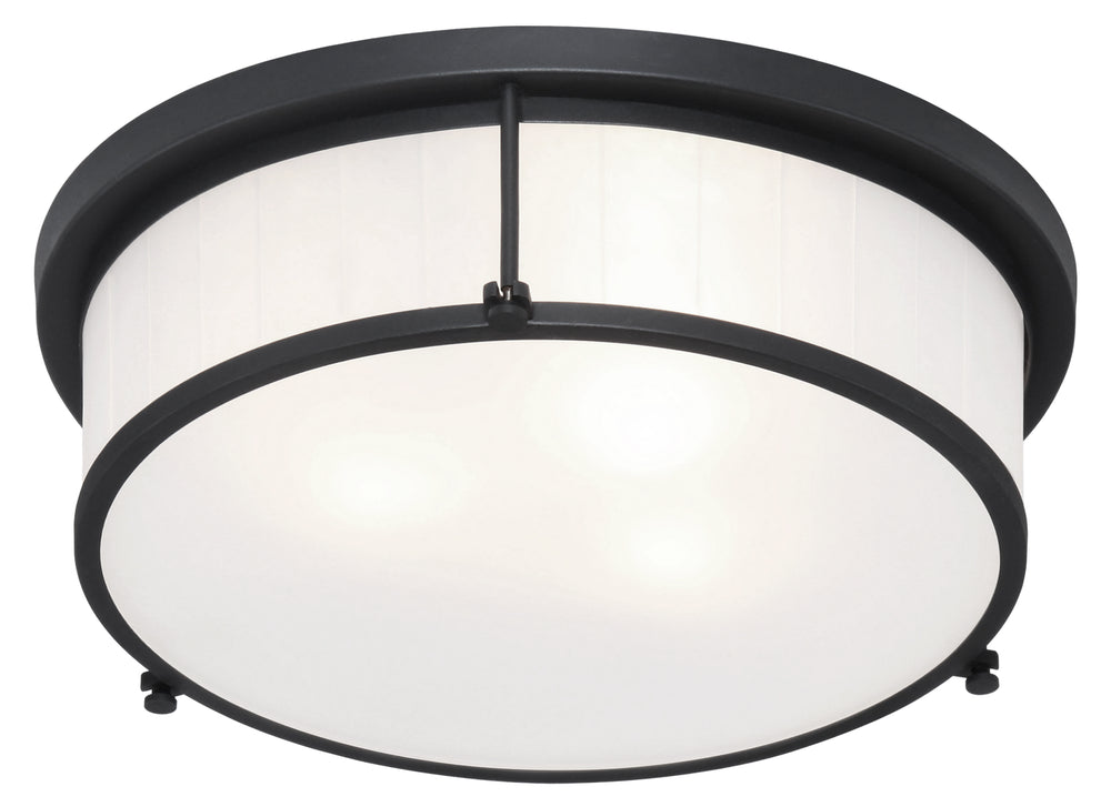 Matteo Canada - Three Light Flush Mount - Caisse Claire - Matte Black- Union Lighting Luminaires Decor