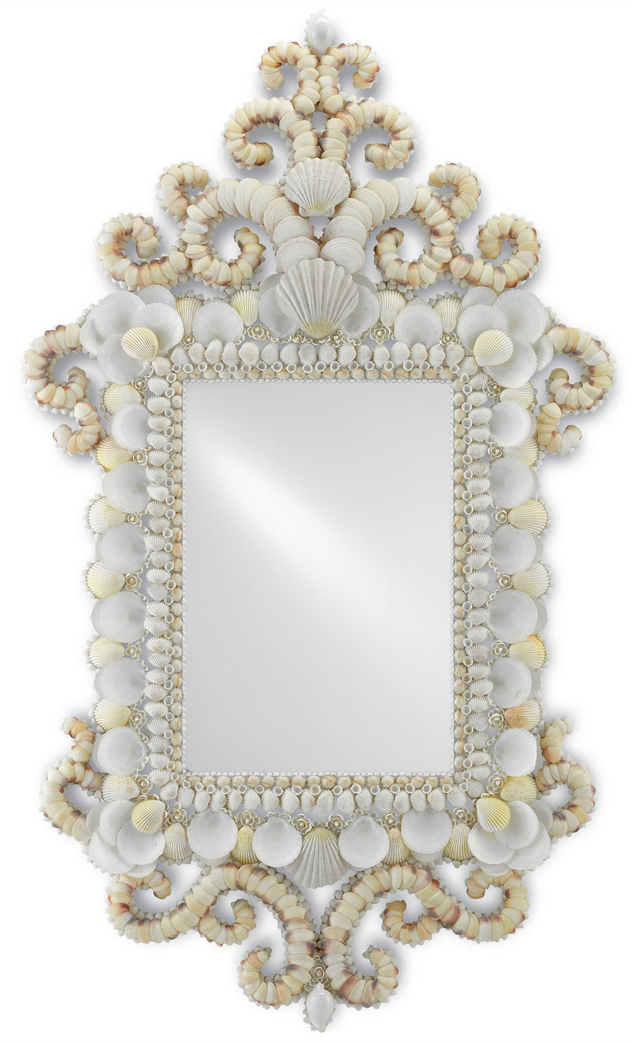 Currey and Company - Mirror - Cecilia - White/Natural- Union Lighting Luminaires Decor