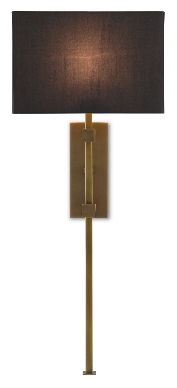 Currey and Company - One Light Wall Sconce - Edmund Brass Wall Sconce - Antique Brass- Union Lighting Luminaires Decor