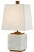 Currey and Company - One Light Table Lamp - Annelore - White/Antique Brass- Union Lighting Luminaires Decor