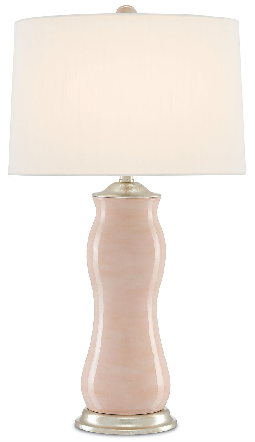 Currey and Company - One Light Table Lamp - Ondine - Blush/Silver Leaf- Union Lighting Luminaires Decor