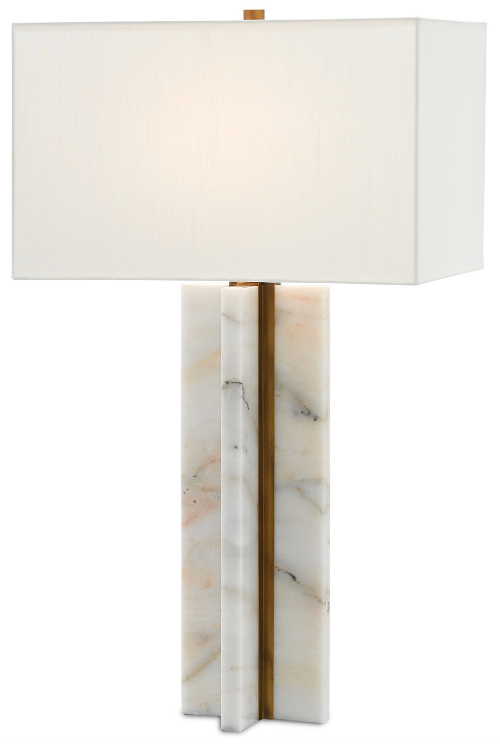 Currey and Company - One Light Table Lamp - Khalil - Natural/Antique Brass- Union Lighting Luminaires Decor