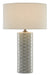 Currey and Company - One Light Table Lamp - Fisch - Gray/White- Union Lighting Luminaires Decor