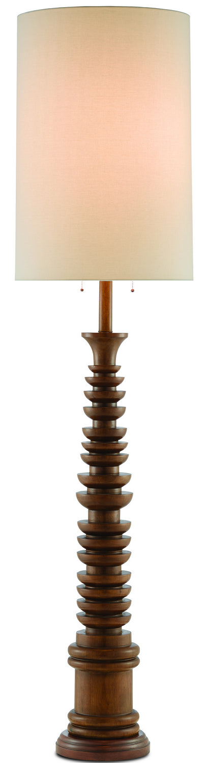 Currey and Company - Two Light Floor Lamp - Malayan - Natural- Union Lighting Luminaires Decor