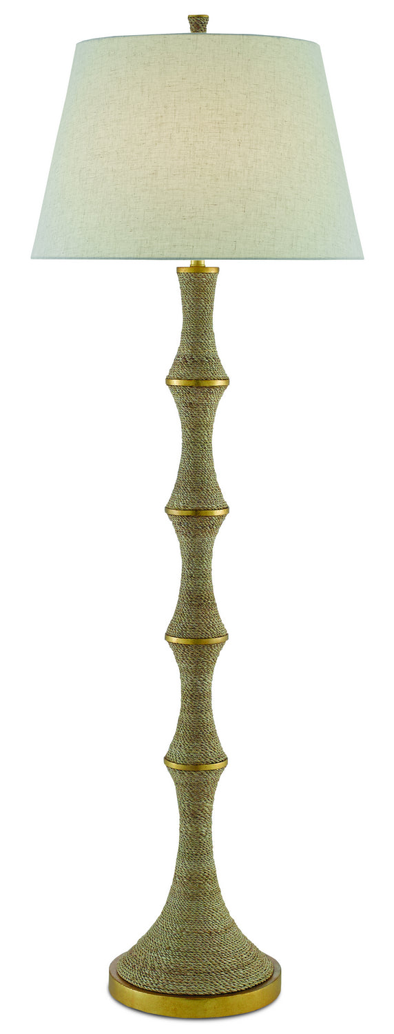 Currey and Company - One Light Floor Lamp - Bourgeon - Natural/Contemporary Gold Leaf- Union Lighting Luminaires Decor