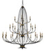 Currey and Company - 28 Light Chandelier - Folgate - French Black/Gold Leaf- Union Lighting Luminaires Decor