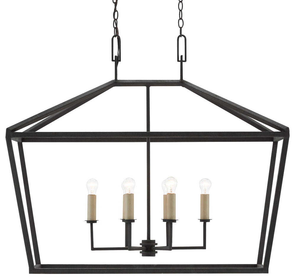Currey and Company - Six Light Lantern - Denison Collection - Molé Black- Union Lighting Luminaires Decor