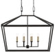 Currey and Company - Six Light Lantern - Denison Collection - Molé Black- Union Lighting Luminaires Decor