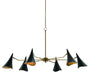 Currey and Company - Six Light Chandelier - Library Collection - Oil Rubbed Bronze/Antique Brass- Union Lighting Luminaires Decor