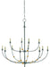 Currey and Company - 12 Light Chandelier - Balladier - Hiroshi Gray/Contemporary Gold Leaf- Union Lighting Luminaires Decor
