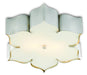 Currey and Company - Two Light Flush Mount - Grand Lotus Collection - Contemporary Silver Leaf- Union Lighting Luminaires Decor