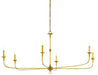 Currey and Company - Six Light Chandelier - Nottaway Collection - Contemporary Gold Leaf- Union Lighting Luminaires Decor