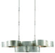 Currey and Company - Six Light Chandelier - Grand Lotus Collection - Contemporary Silver Leaf- Union Lighting Luminaires Decor