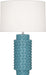 Robert Abbey - One Light Table Lamp - Dolly - Steel Blue Glazed Textured Ceramic- Union Lighting Luminaires Decor