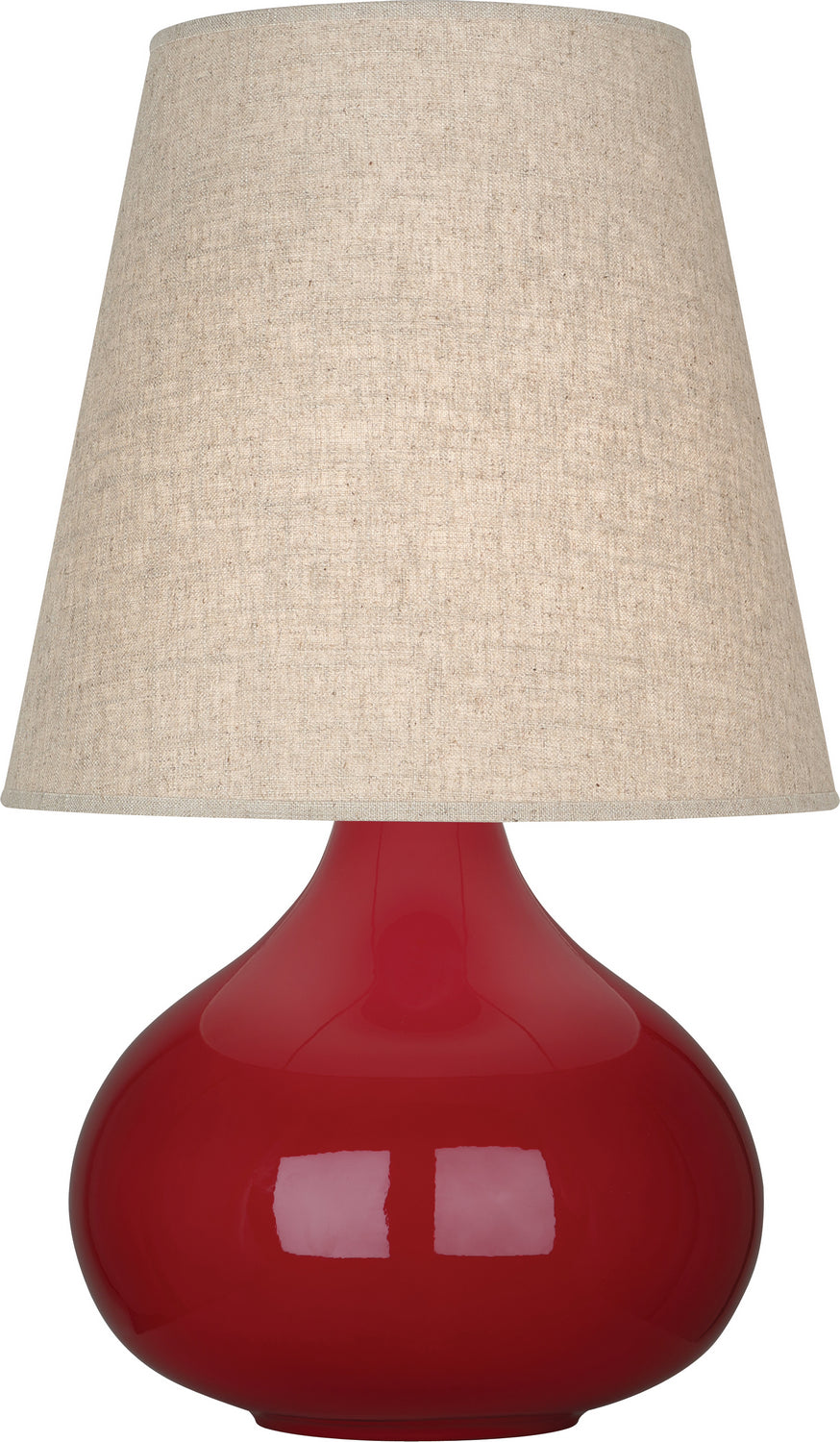 Robert Abbey - One Light Accent Lamp - June - Oxblood Glazed Ceramic- Union Lighting Luminaires Decor