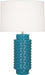 Robert Abbey - One Light Table Lamp - Dolly - Peacock Glazed Textured Ceramic- Union Lighting Luminaires Decor