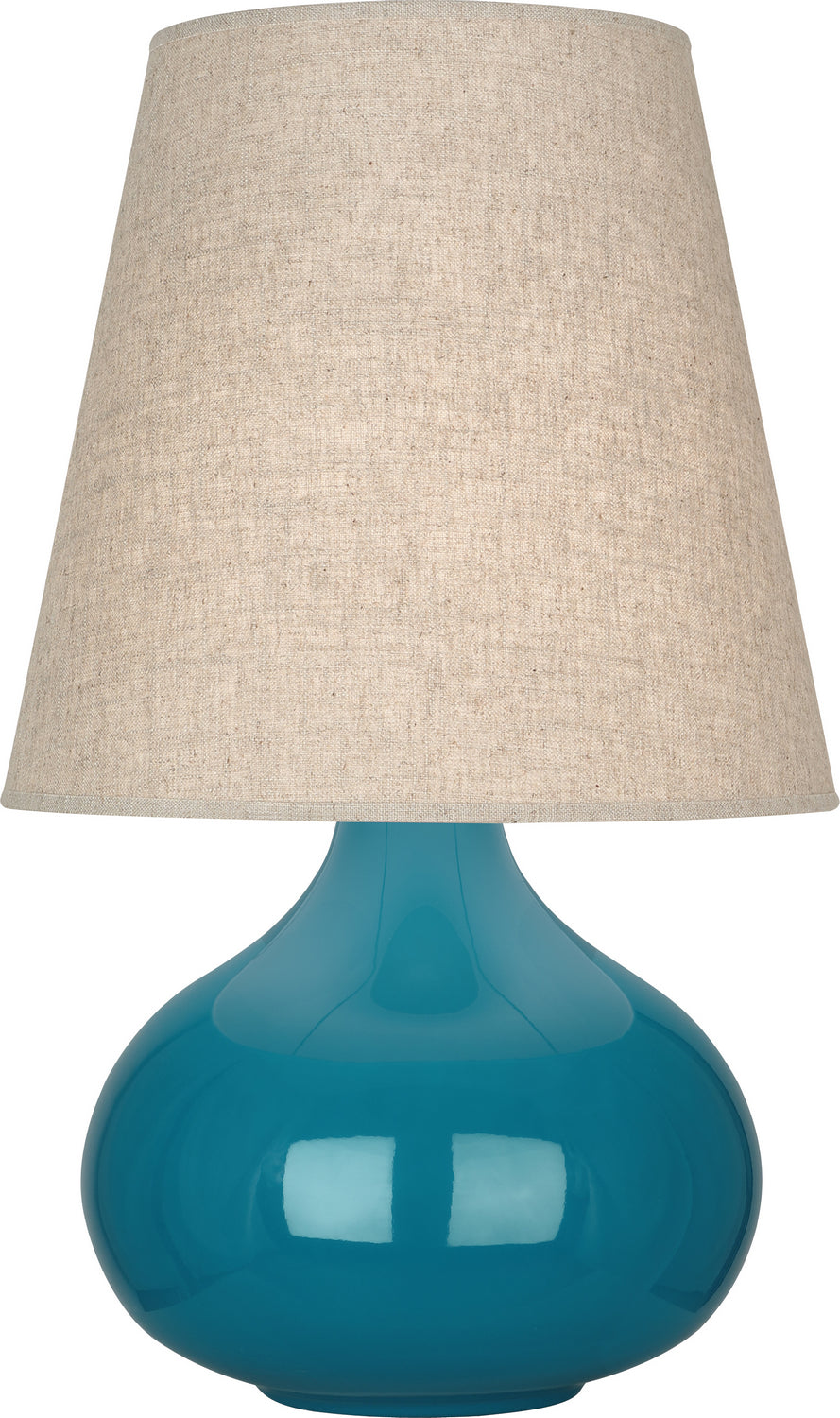 Robert Abbey - One Light Accent Lamp - June - Peacock Glazed Ceramic- Union Lighting Luminaires Decor