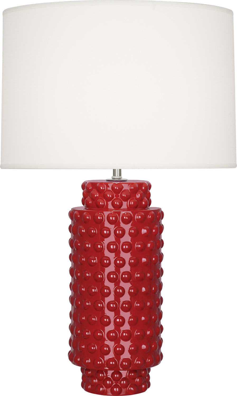 Robert Abbey - One Light Table Lamp - Dolly - Ruby Red Glazed Textured Ceramic- Union Lighting Luminaires Decor