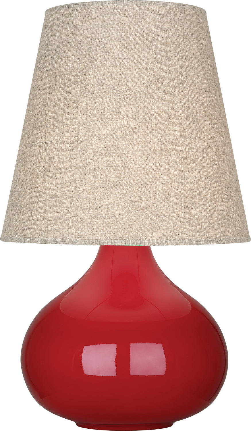 Robert Abbey - One Light Accent Lamp - June - Ruby Red Glazed Ceramic- Union Lighting Luminaires Decor