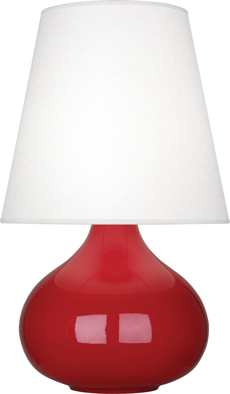 Robert Abbey - One Light Accent Lamp - June - Ruby Red Glazed Ceramic- Union Lighting Luminaires Decor