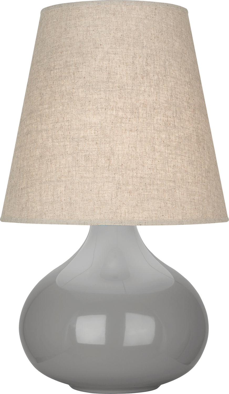 Robert Abbey - One Light Accent Lamp - June - Smoky Taupe Glazed Ceramic- Union Lighting Luminaires Decor