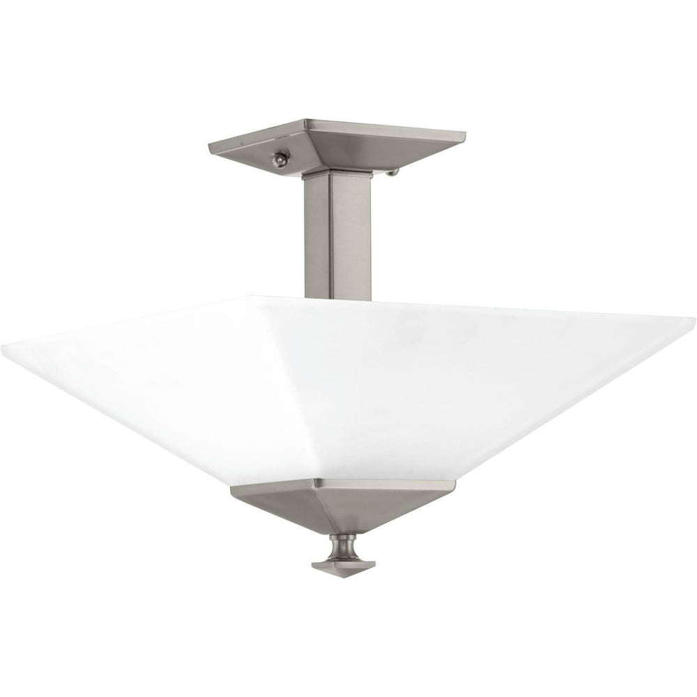 Progress Canada - Two Light Semi Flush Mount - Clifton Heights - Brushed Nickel- Union Lighting Luminaires Decor