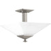Progress Canada - Two Light Semi Flush Mount - Clifton Heights - Brushed Nickel- Union Lighting Luminaires Decor