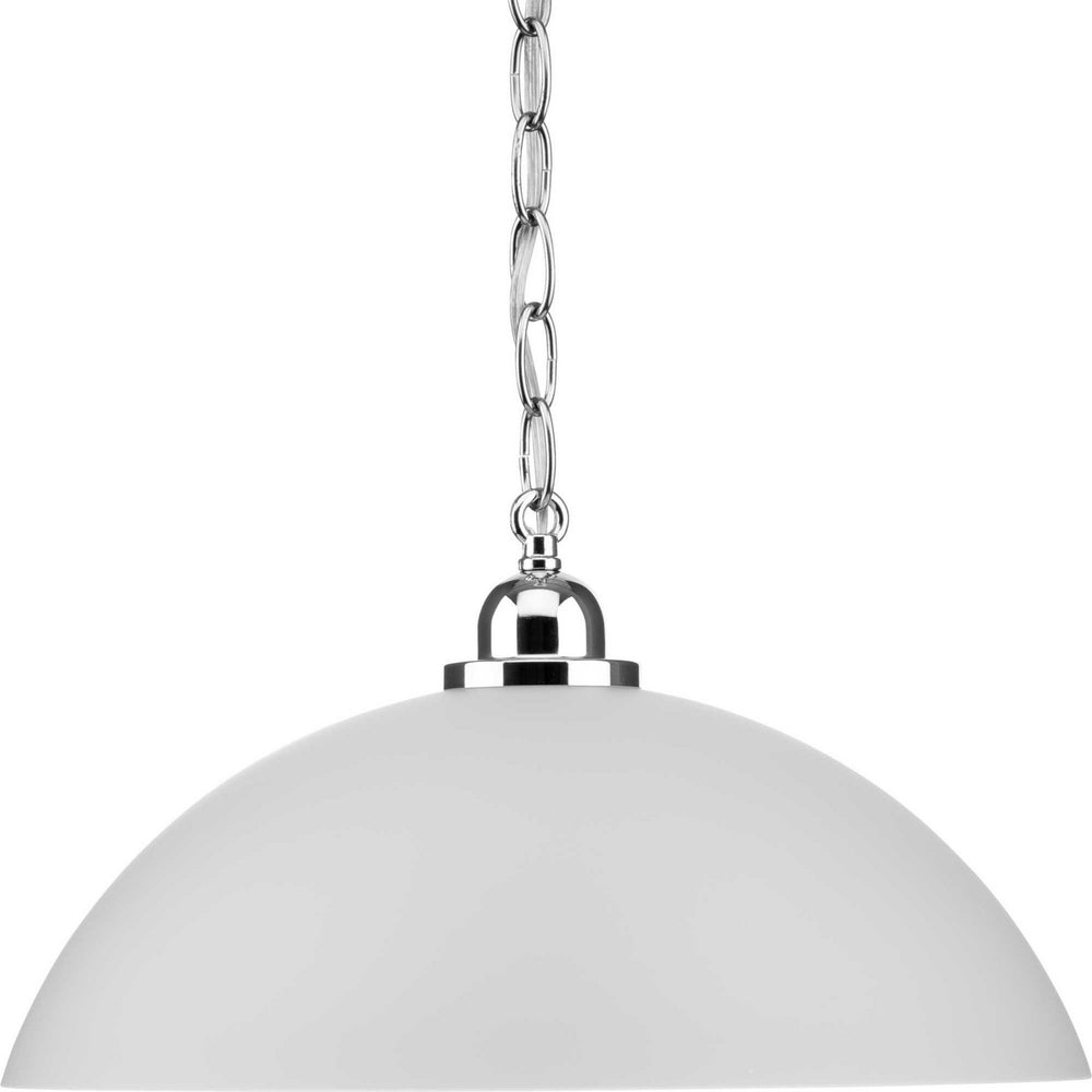 Progress Canada - One Light Pendant - Classic Dome Pendant - Polished Chrome- Union Lighting Luminaires Decor
