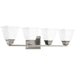Progress Canada - Four Light Bath - Clifton Heights - Brushed Nickel- Union Lighting Luminaires Decor