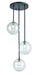 DVI Canada - Three Light Pendant - Courcelette - Graphite With Clear Glass- Union Lighting Luminaires Decor