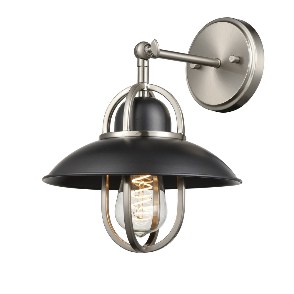 DVI Canada - One Light Wall Sconce - Peggy'S Cove - Graphite And Satin Nickel- Union Lighting Luminaires Decor