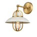 DVI Canada - One Light Wall Sconce - Peggy'S Cove - Matte White And Venetian Brass- Union Lighting Luminaires Decor
