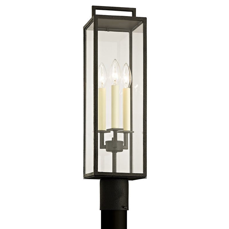 Troy Lighting Canada - Three Light Post Lantern - Beckham - Forged Iron- Union Lighting Luminaires Decor