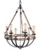 Maxim - Six Light Chandelier - Lodge - Weathered Oak / Bronze- Union Lighting Luminaires Decor