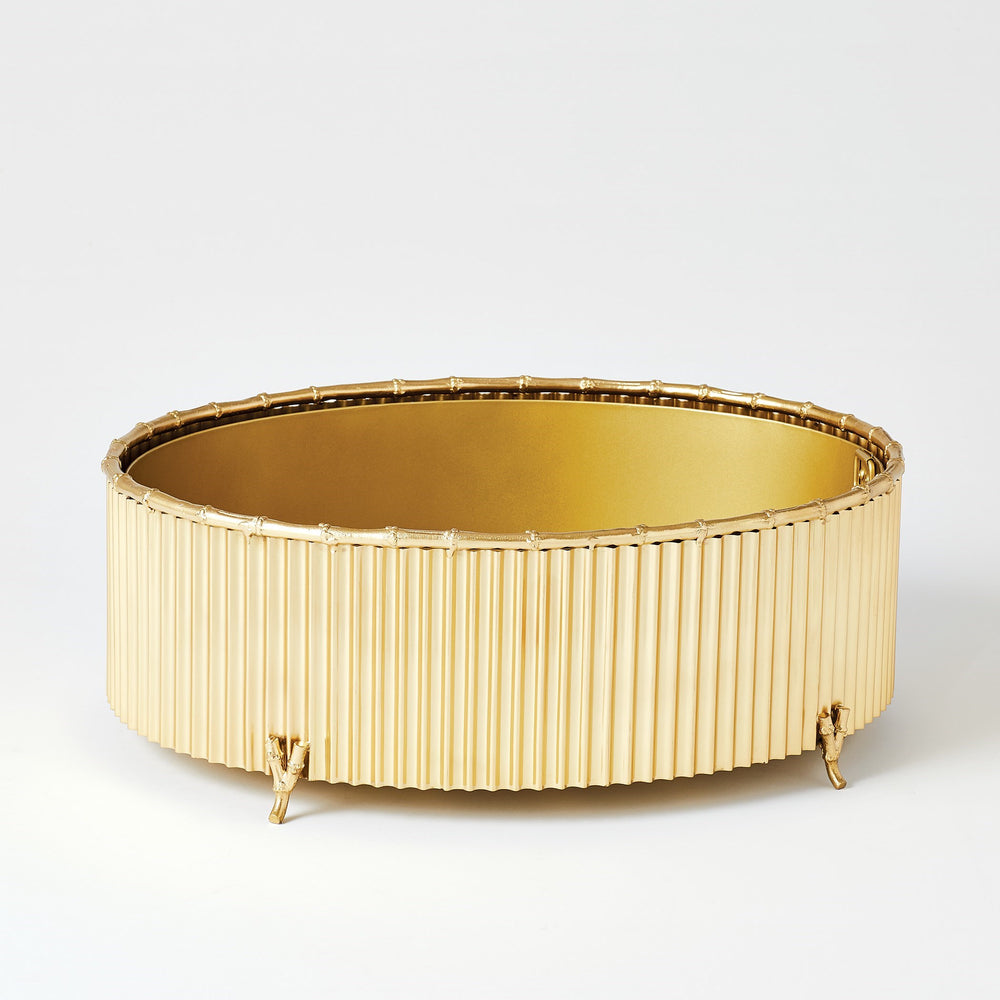 Cachepot en bambou ondulé