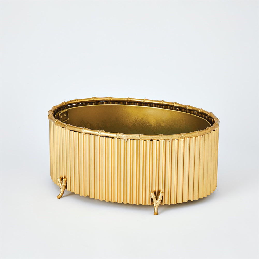 Cachepot en bambou ondulé